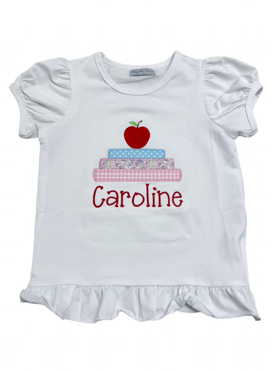 Girl Back to School Appliqué Shirt with Name