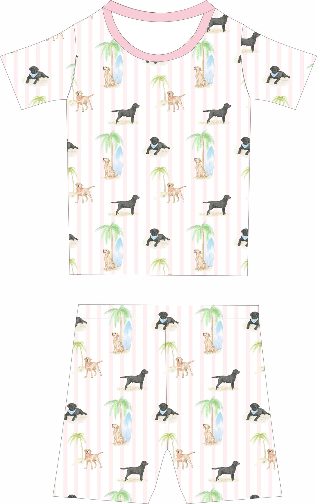 Seaside Labrador Pink Short Set