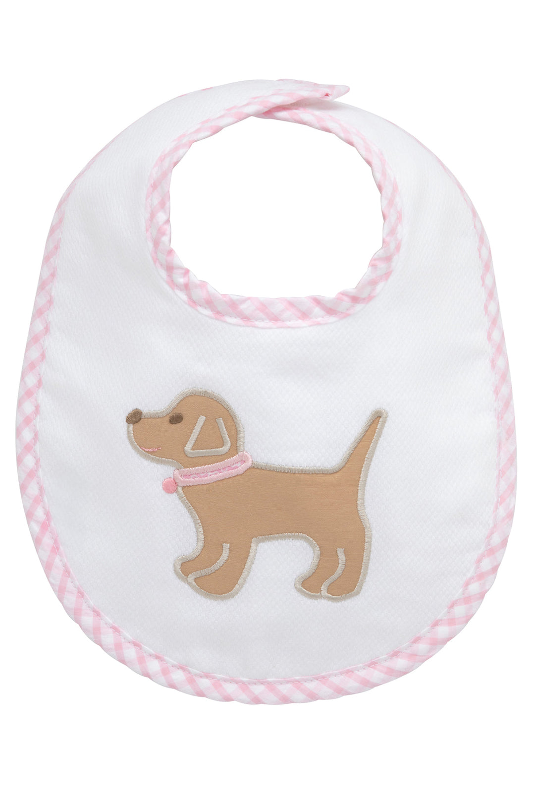 Pink Puppy Applique Basic Bib