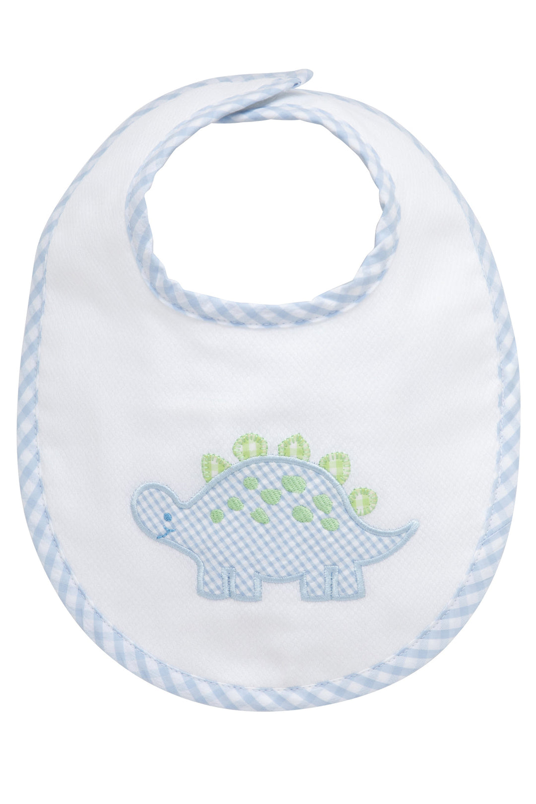 Dino Applique Basic Bib - Blue