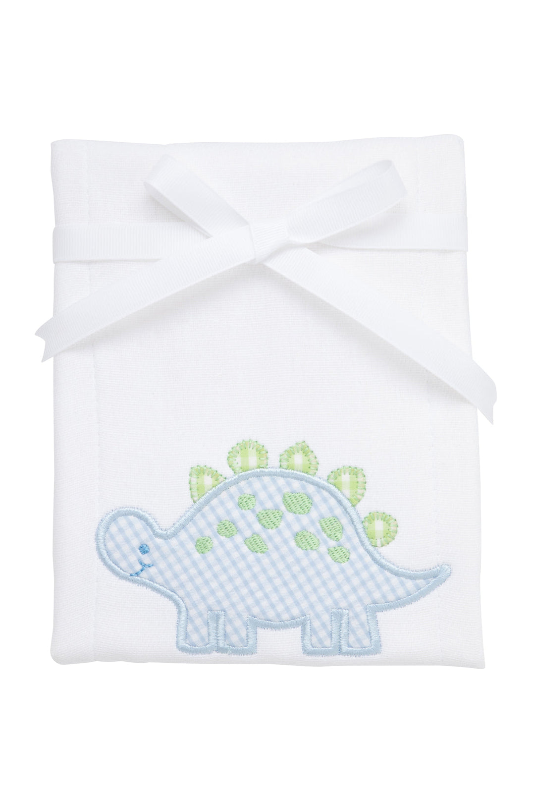 3 Marthas - Blue Dino Appliqued Burp