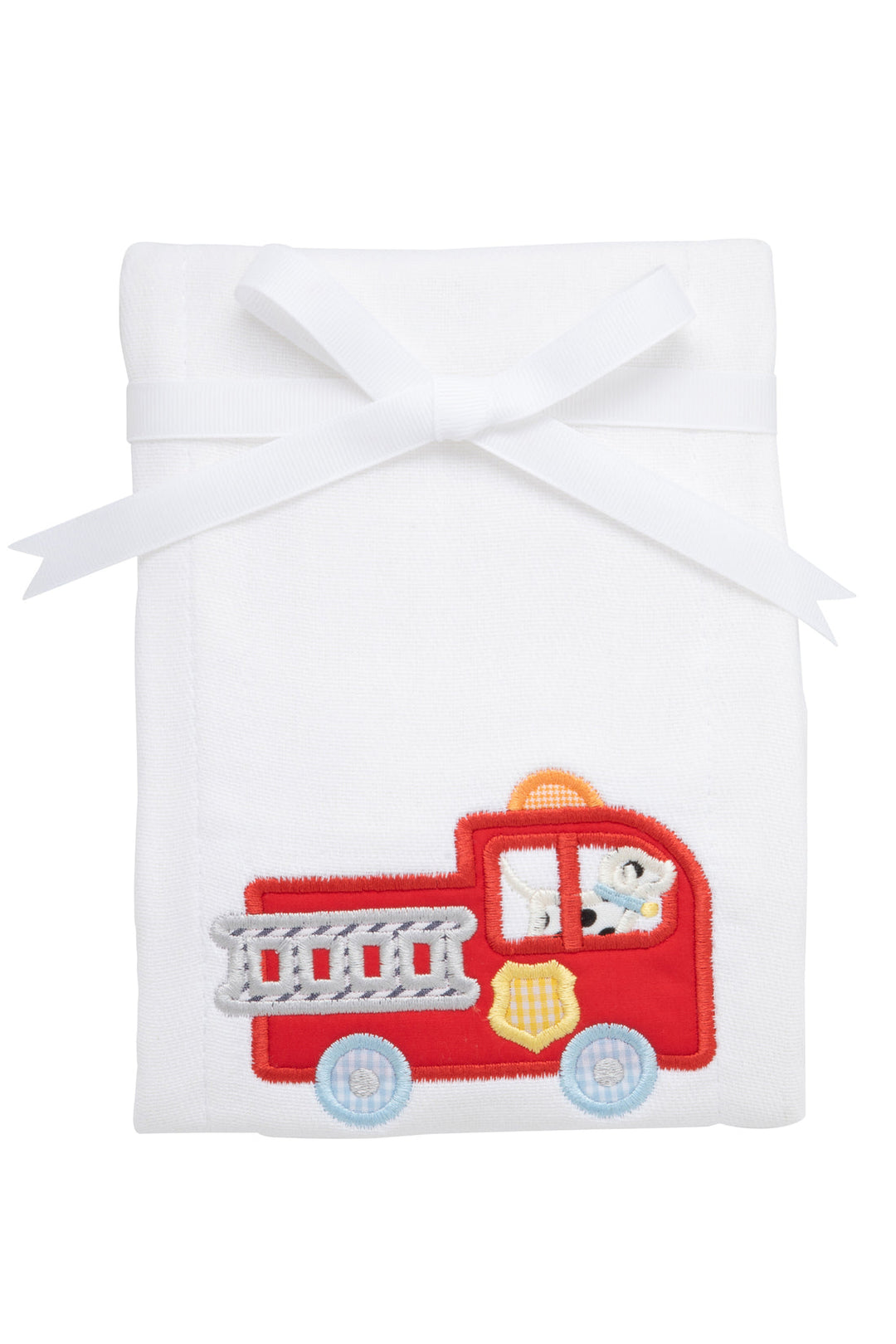 Fire Truck Applique Burp By 3 Marthas