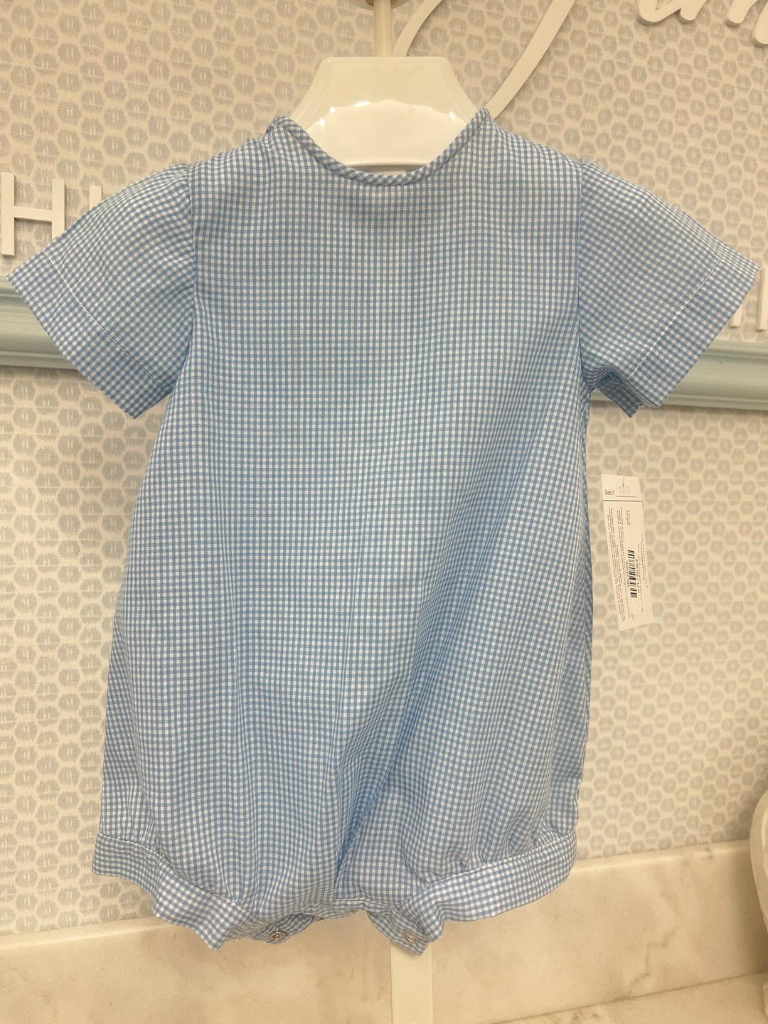 Rosalina Light Blue Gingham Check SS - 10023