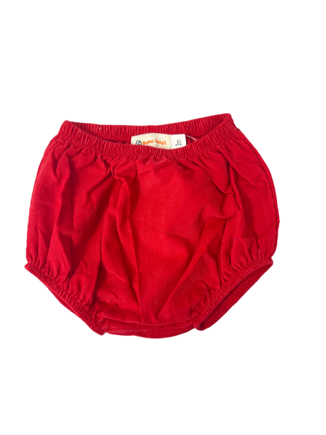 Luigi - Corduroy Diaper Cover - Red