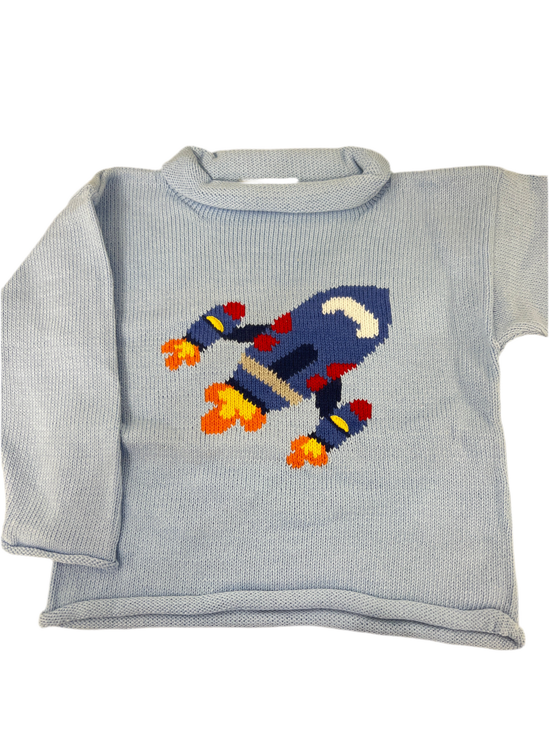 Luigi - Sky Blue - Rocket Roll Neck Sweater