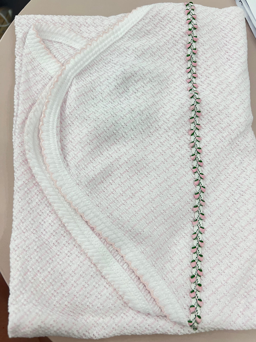 Paty Knit Blanket, Pima Binding #307RUTH