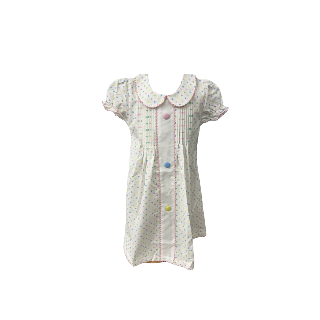 Confetti Dot Buttons Dress