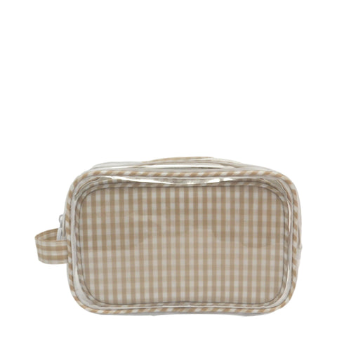 TRVL - Duo Clear Bag Gingham Khaki