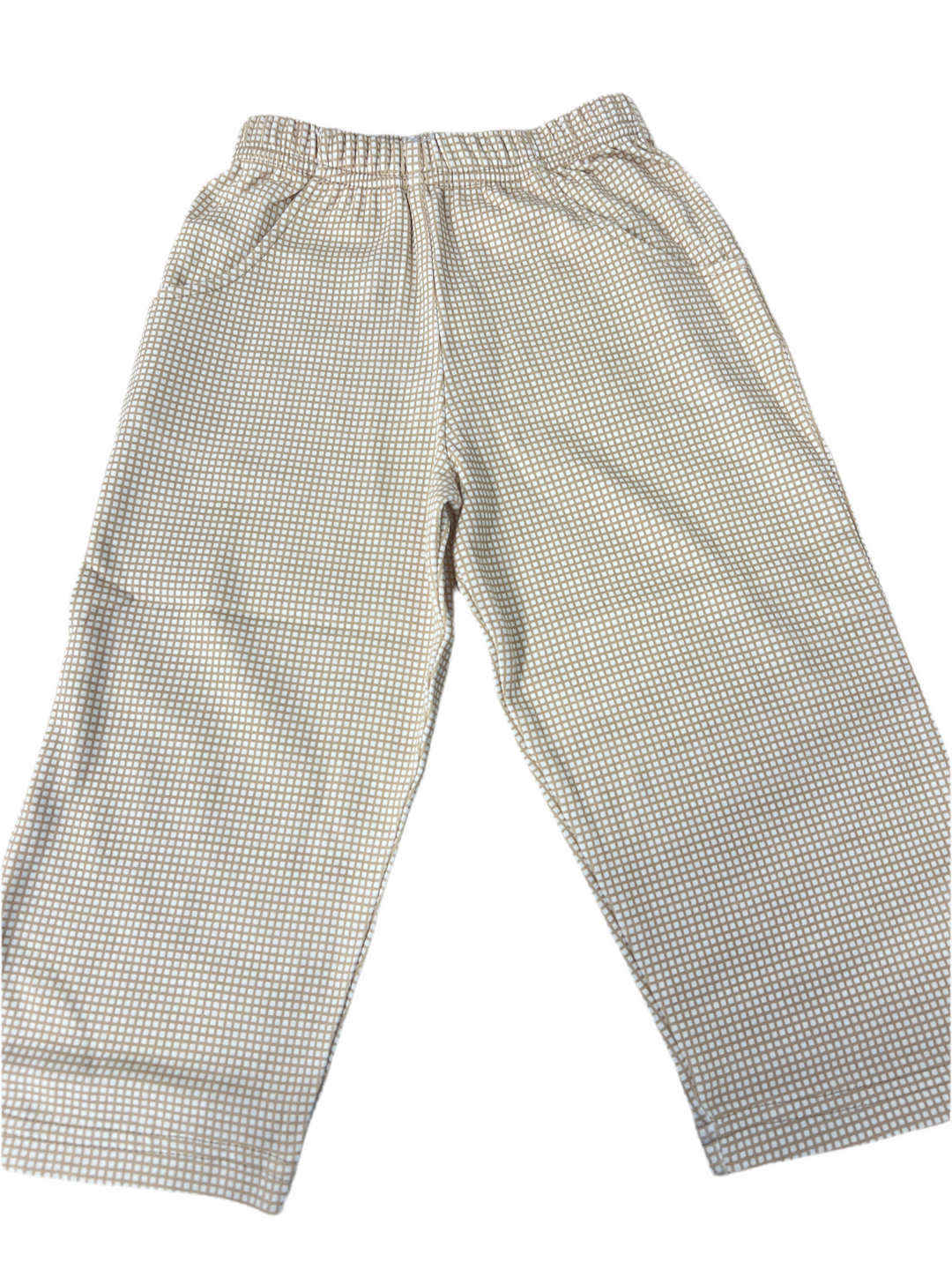 Luigi - Sand - Gingham Print Pants with Pockets