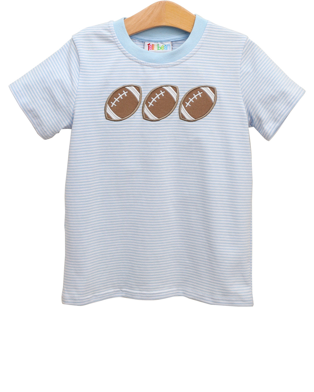 Football Trio Shirt- Light Blue Stripe