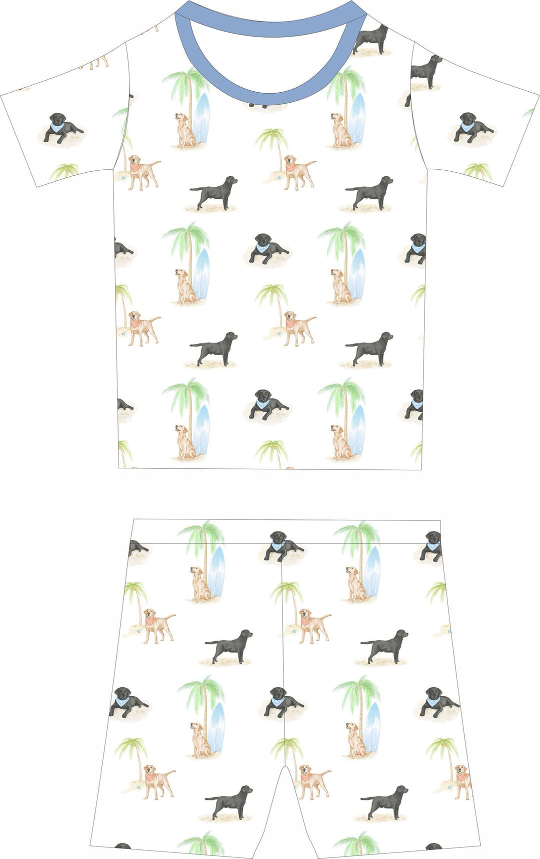 Seaside Labrador Blue Short Set