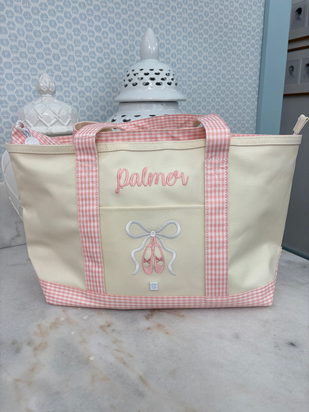 TRVL Medium Tote Coated Canvas with Ballerina Slippers