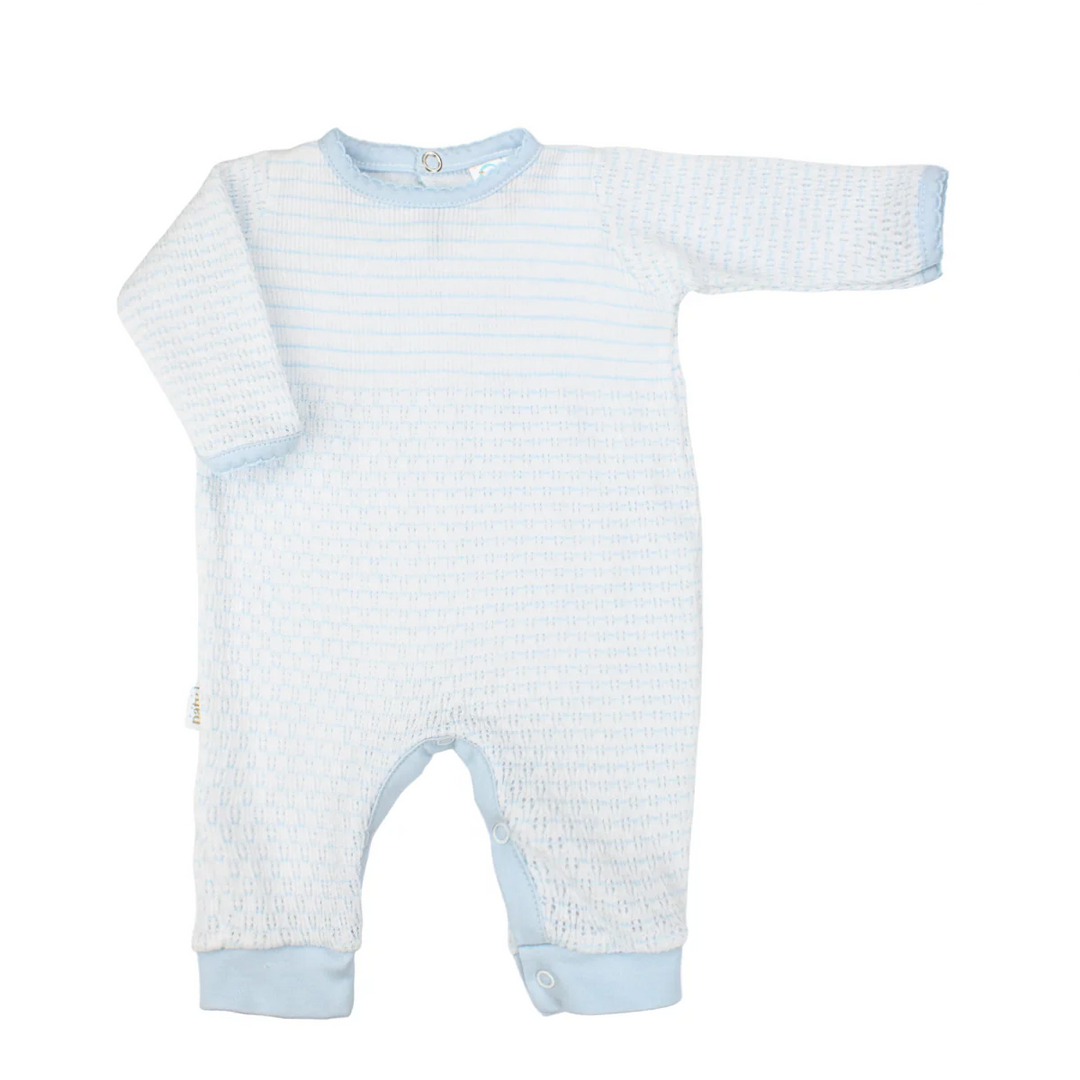 Pinstripe Romper w/ Trim BLUE #366LSJ