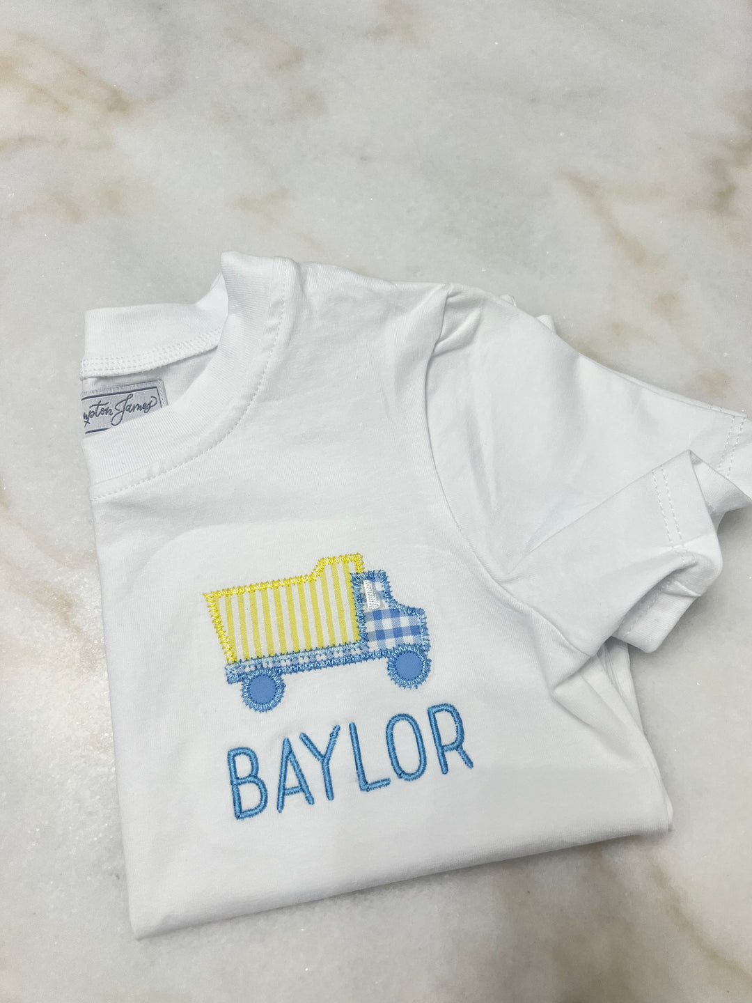 Truck Boy Appliqué Shirt with Name