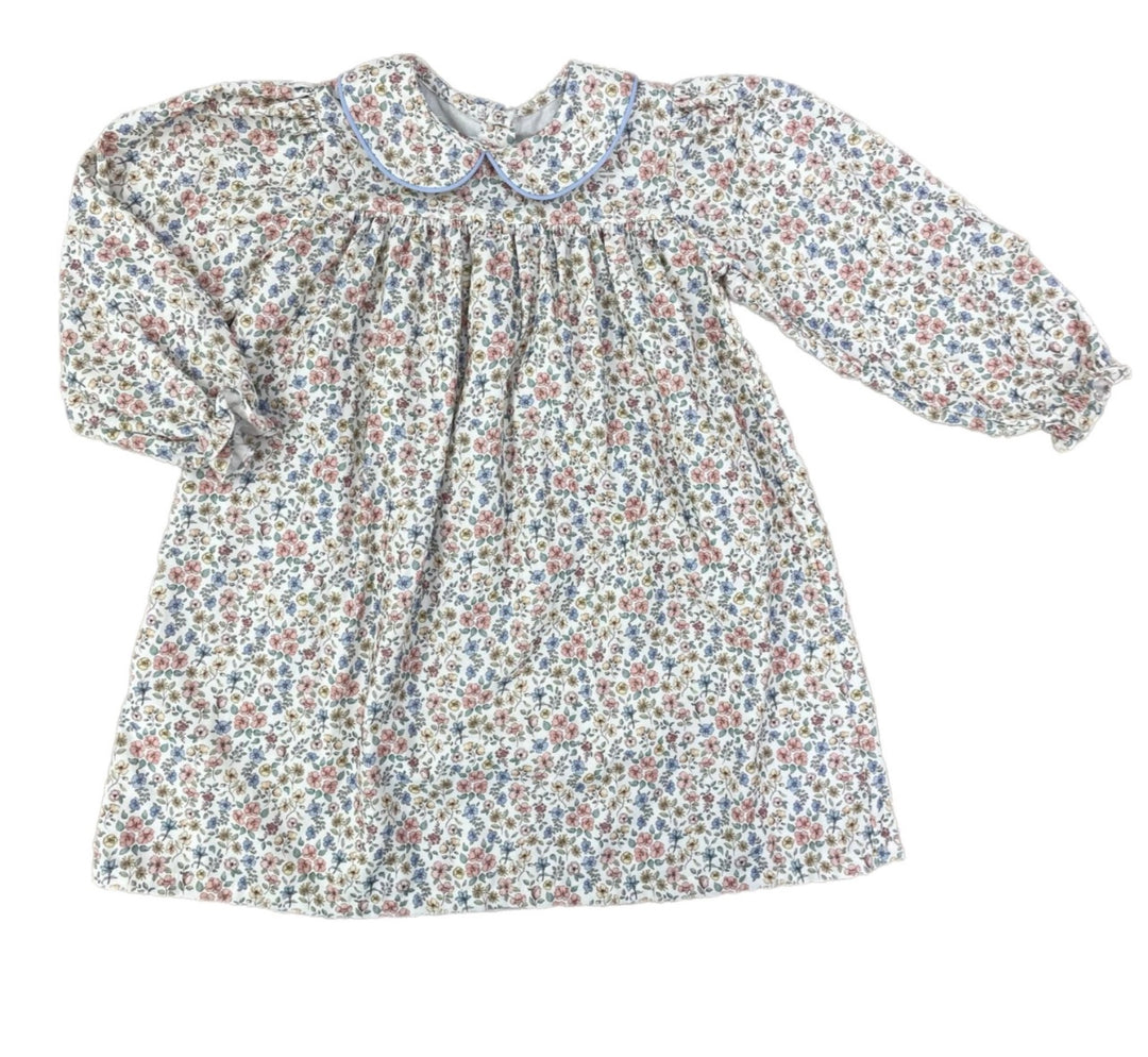 Love George - Blue Floral Cord Dress