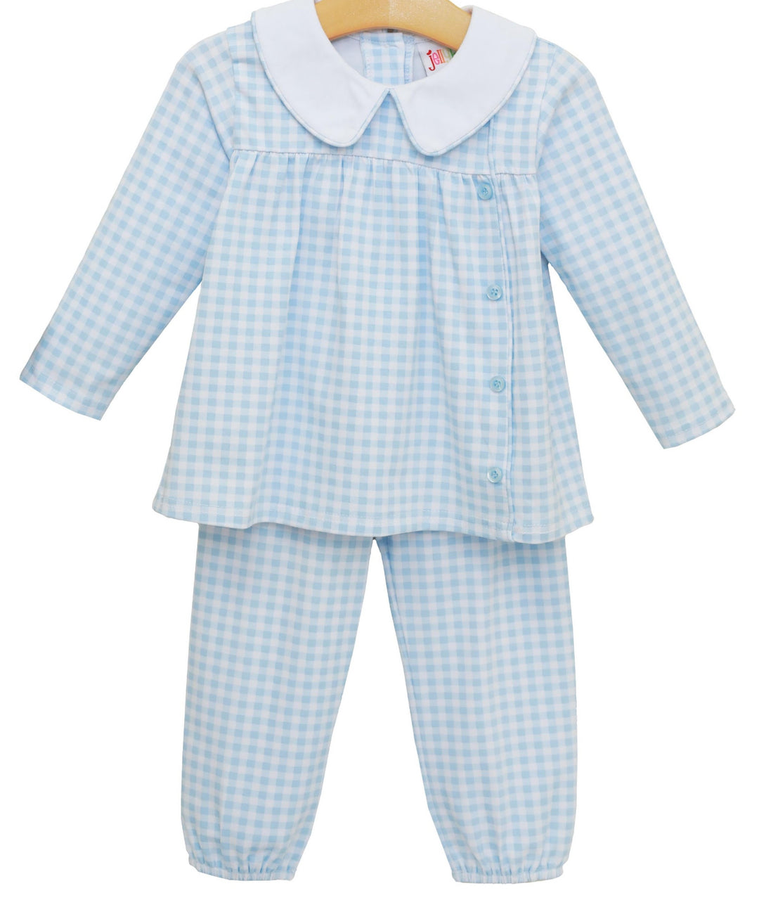 Liam Bloomer Pant Set - Light Blue Gingham