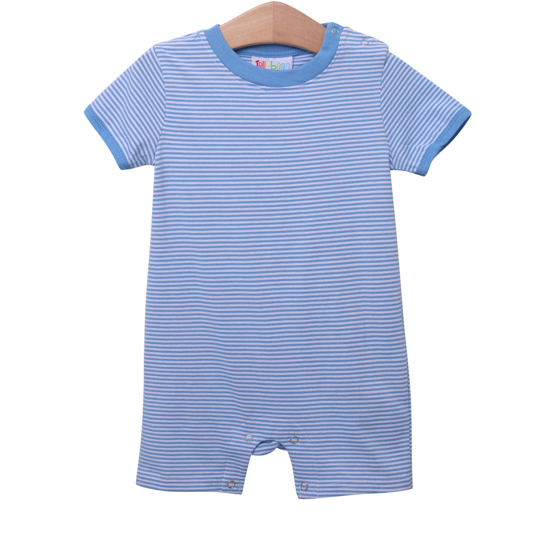 James Romper - Cornflower Blue Stripe
