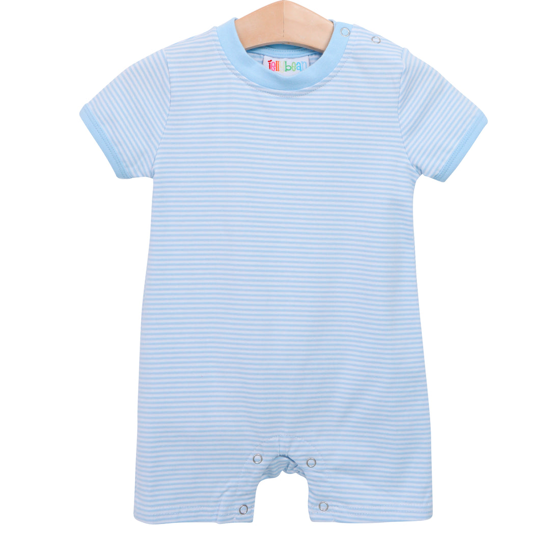 James Romper - Light Blue Stripe