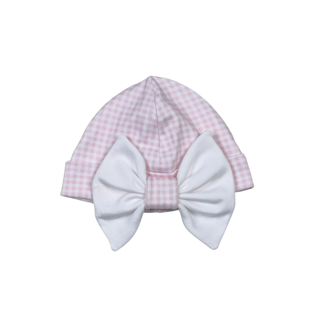 Pink Gingham Beanie