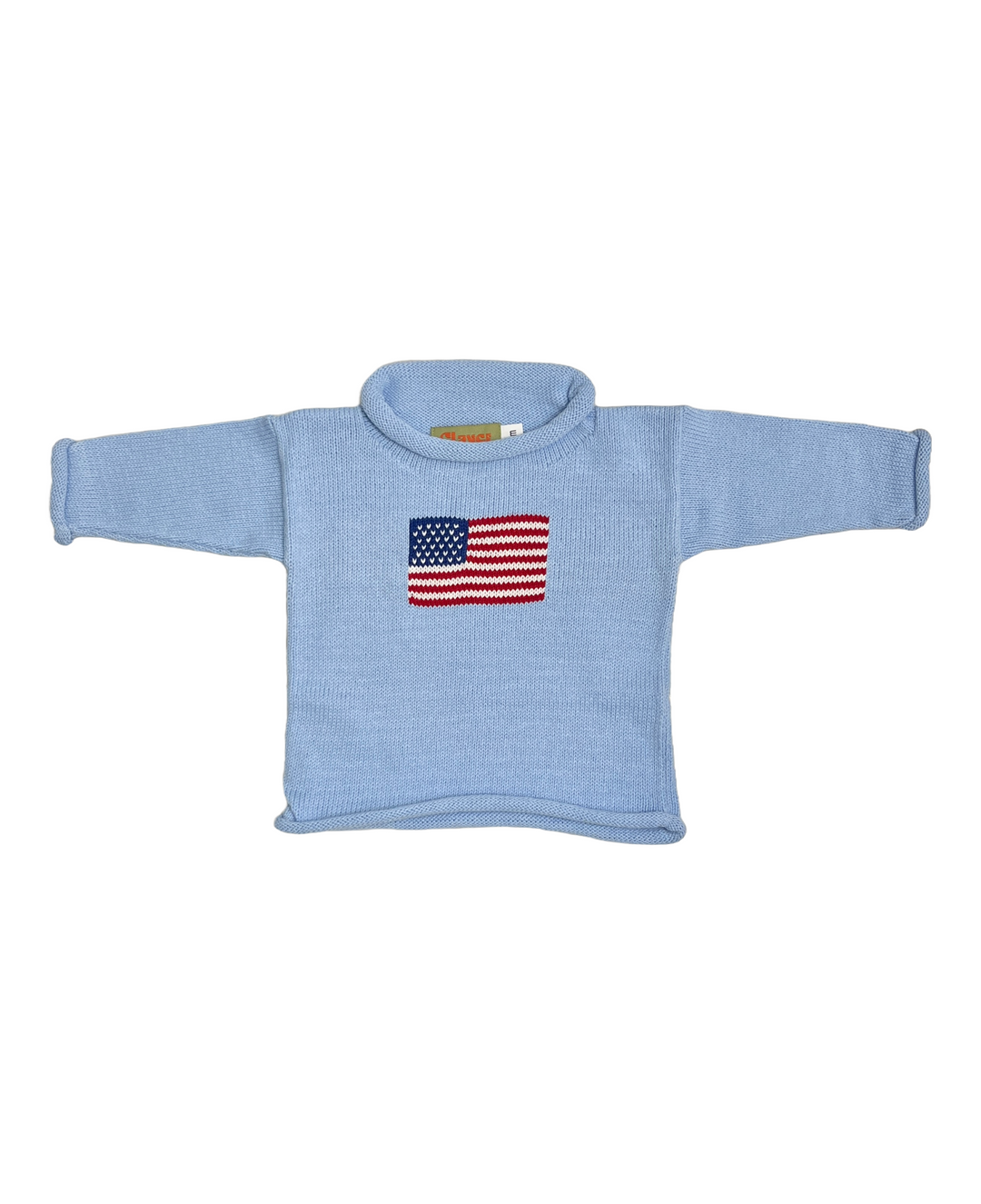 Luigi - Light Blue - American Flag Roll Sweater