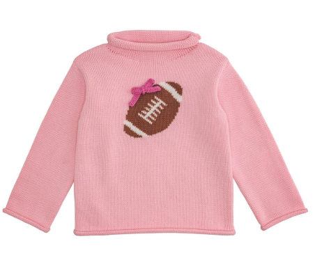 Pink Football Rollneck Sweater