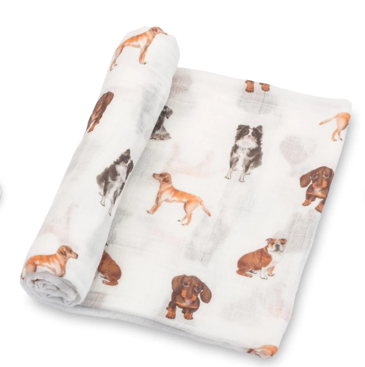 Dog Theme Baby Swaddle Blanket