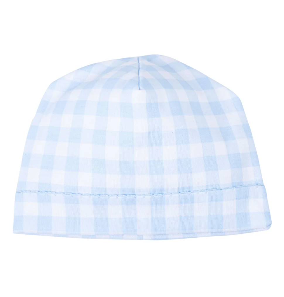 Baby Checks Hat - Blue