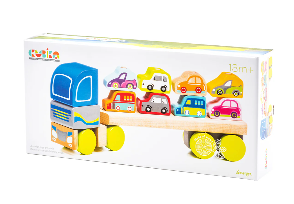 Cubika Wooden Truck & Cars