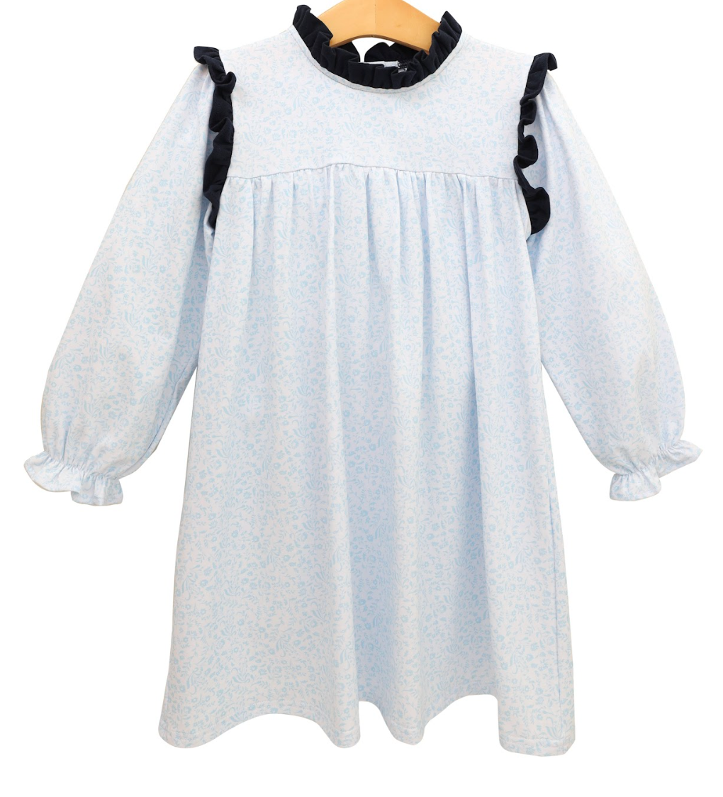 Blue Blooms Hallie Dress