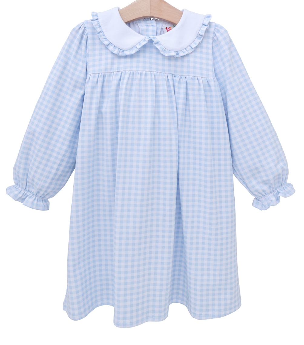 Catherine Dress - Light Blue Gingham