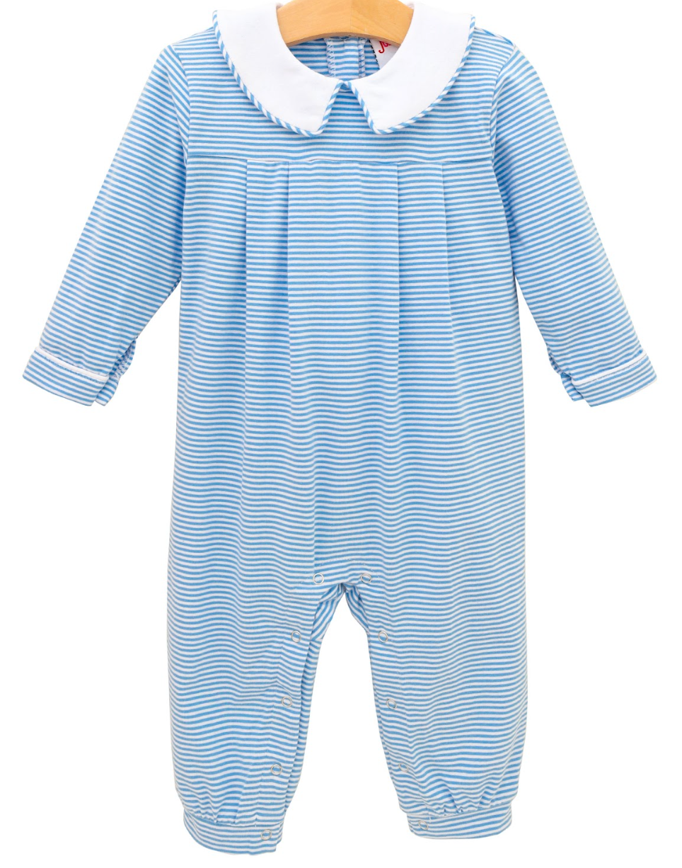 Henry Romper - Cornflower Stripe