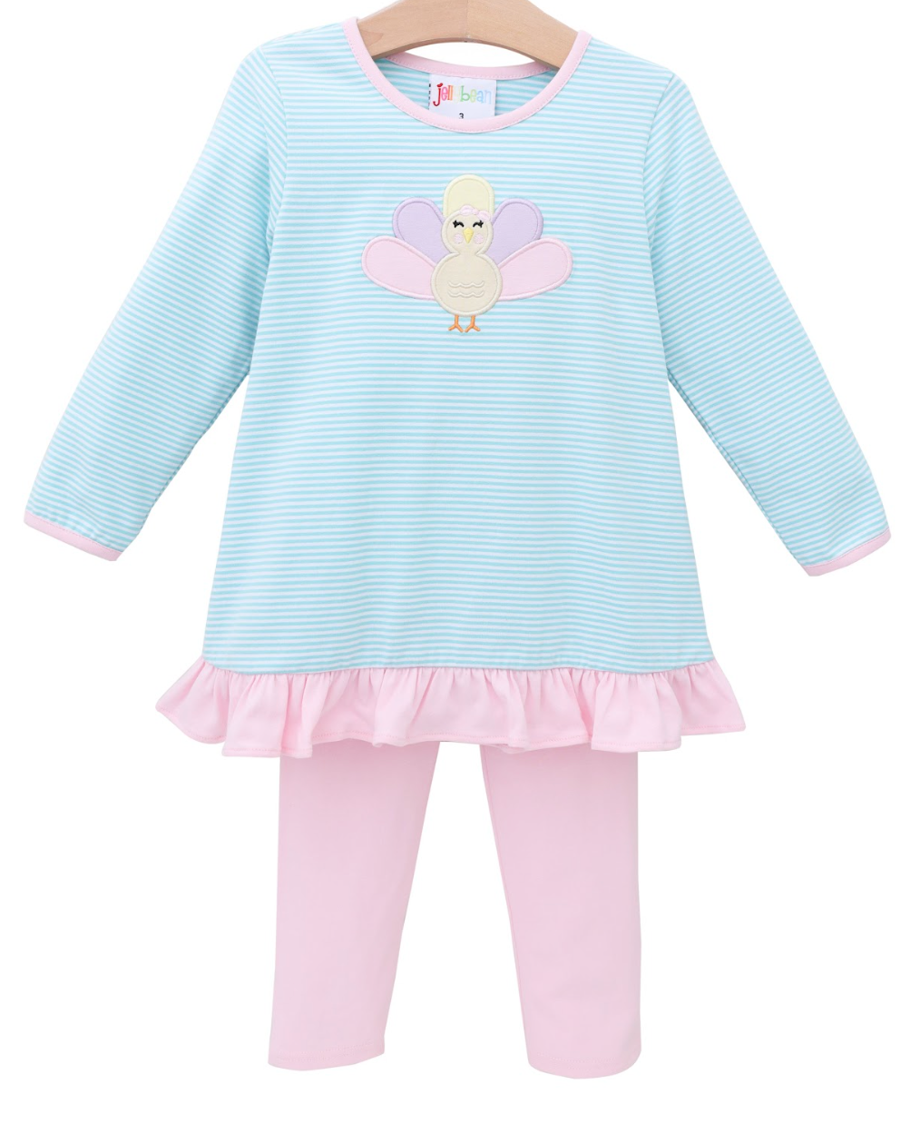 Pastel Turkey Ruffle Pant Set