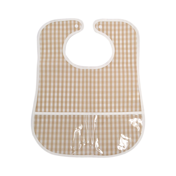 TRVL - Clean Up Bib - Gingham Khaki