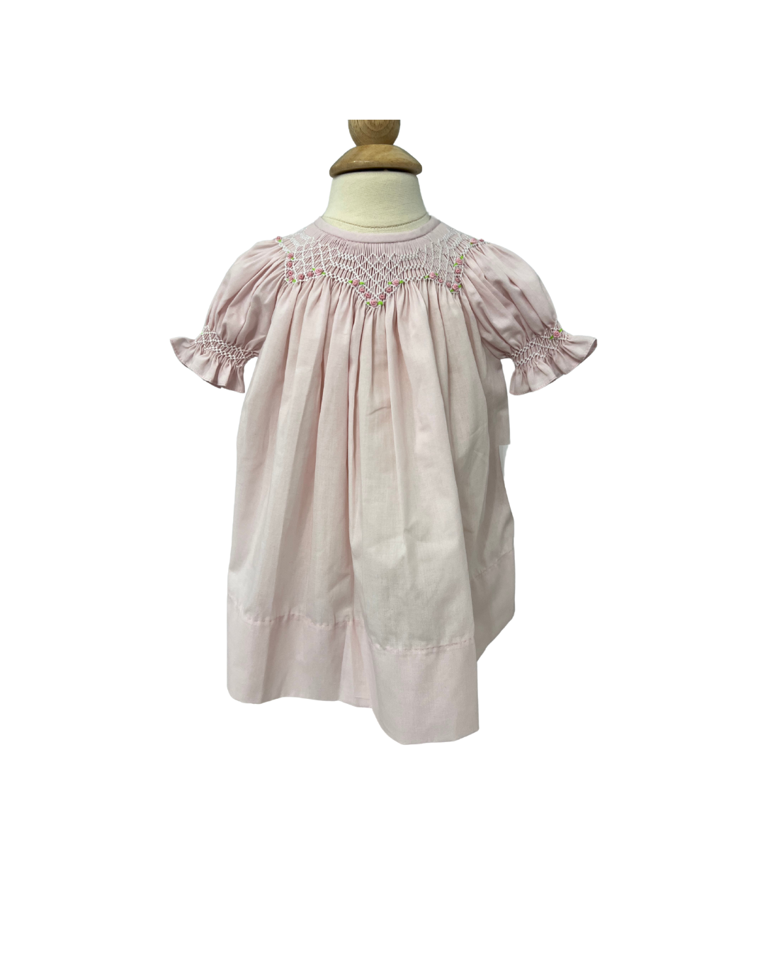 Rosalina Smocked Dress (Pink Rose) - 071