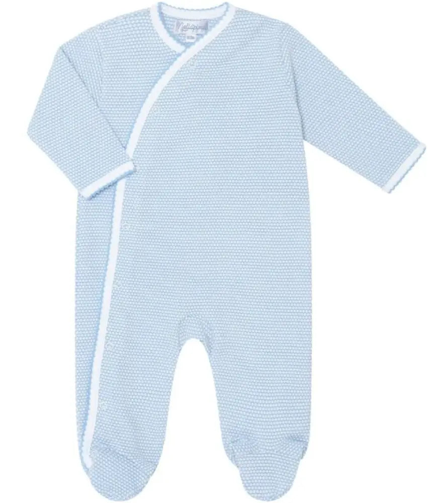 Blue Bubble Crossover Footie New Baby