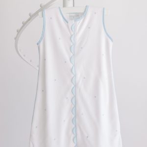 Terry Tots - Sleep Sack - Blue Embroidered Dots