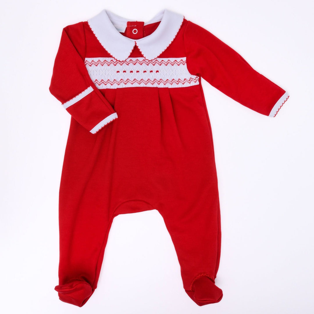 Magnolia Baby - Chris and Eve's Classics Smocked Collared Boy Footie