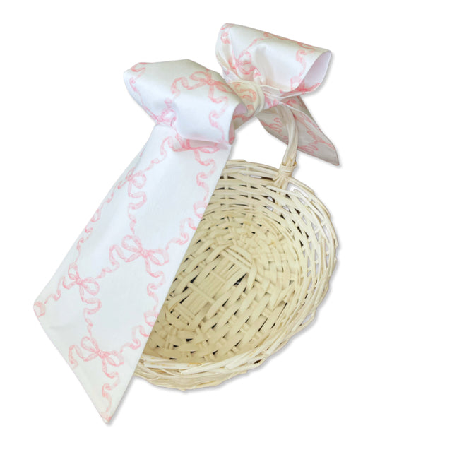 Pink Bows Basket Bow