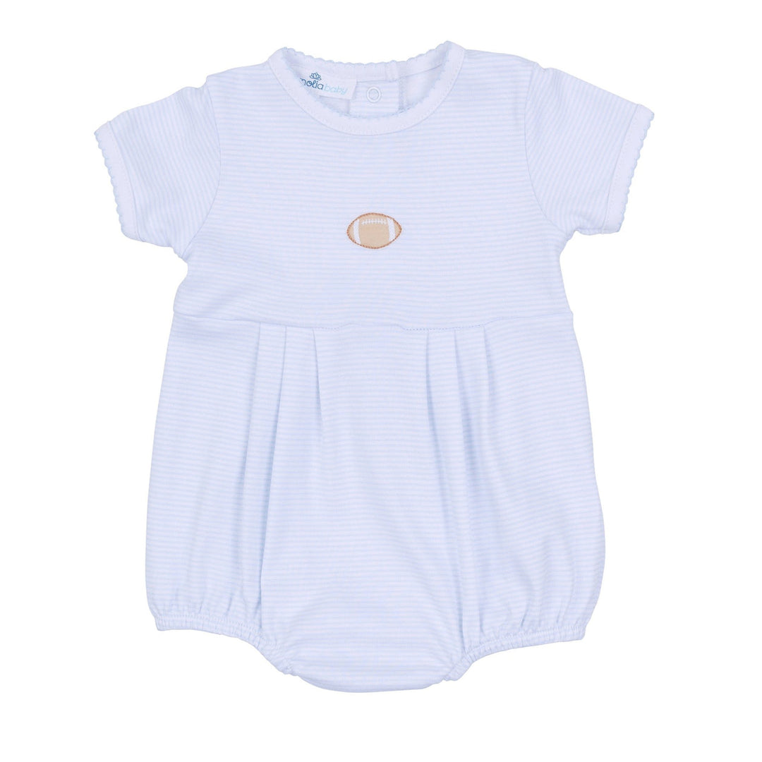 Magnolia Baby - Touchdown Cutie Embroidered Bubble - Light Blue