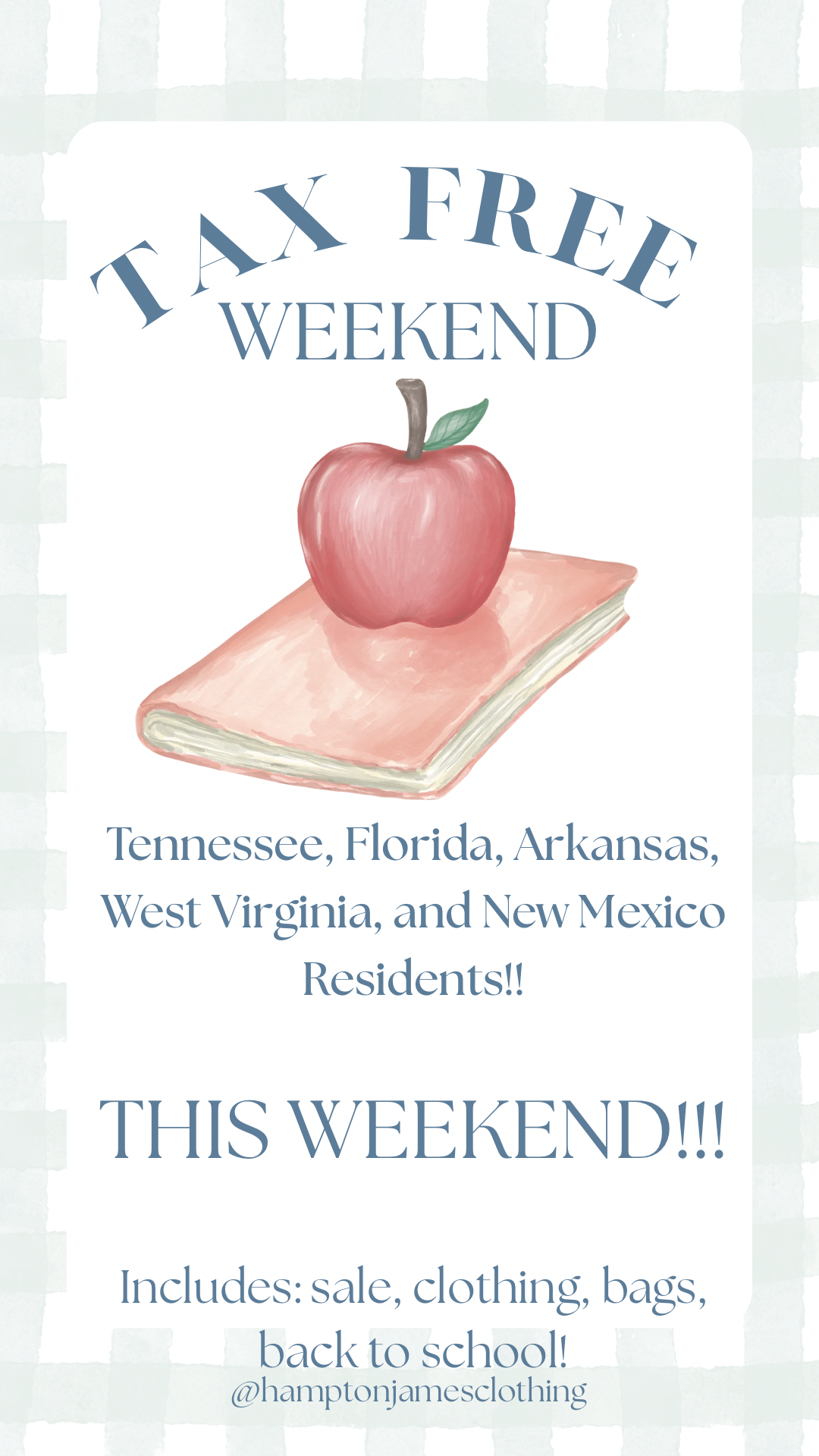 Tax Free Weekend Items