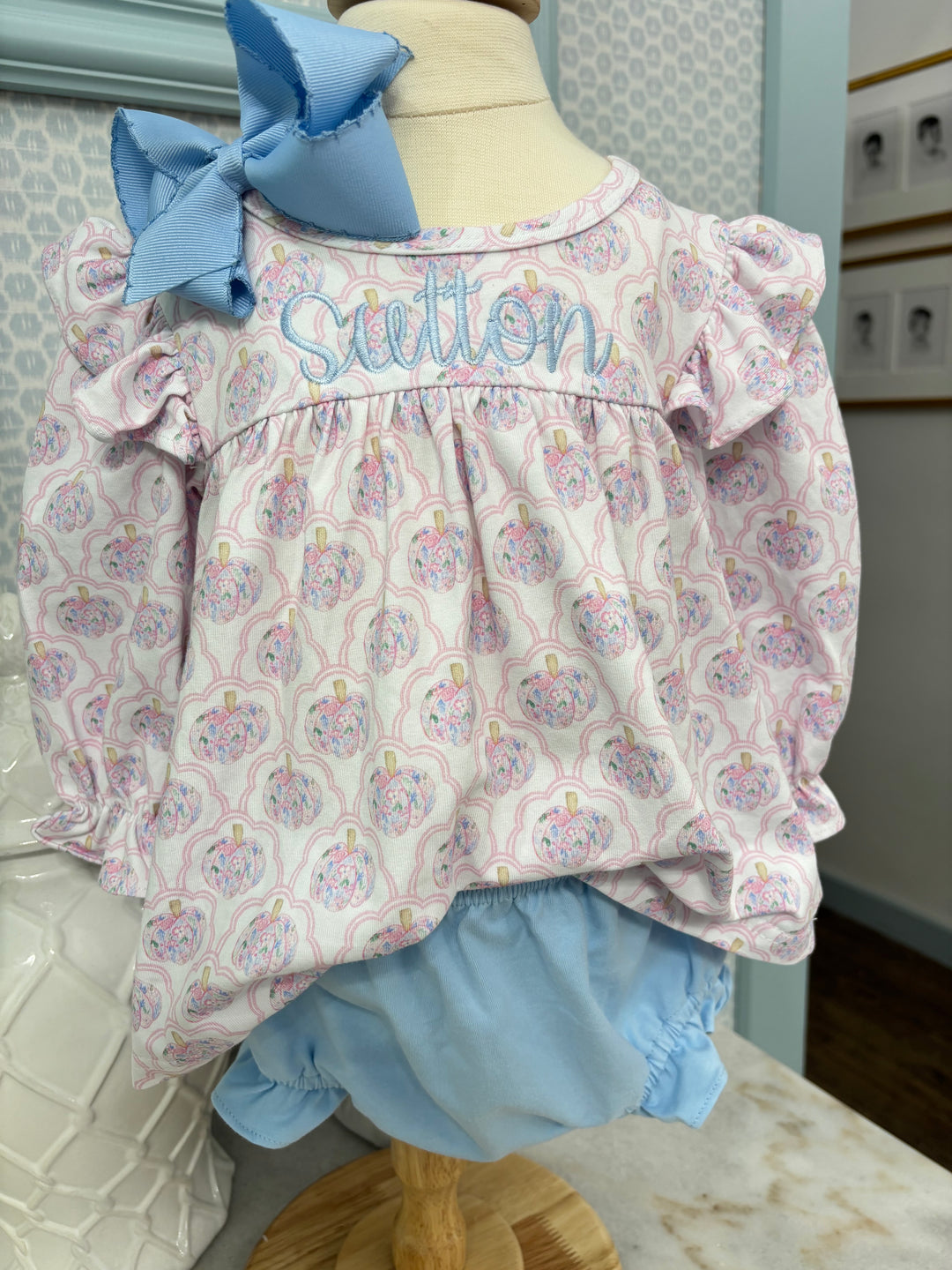 Pink Pumpkin Bloomer Set