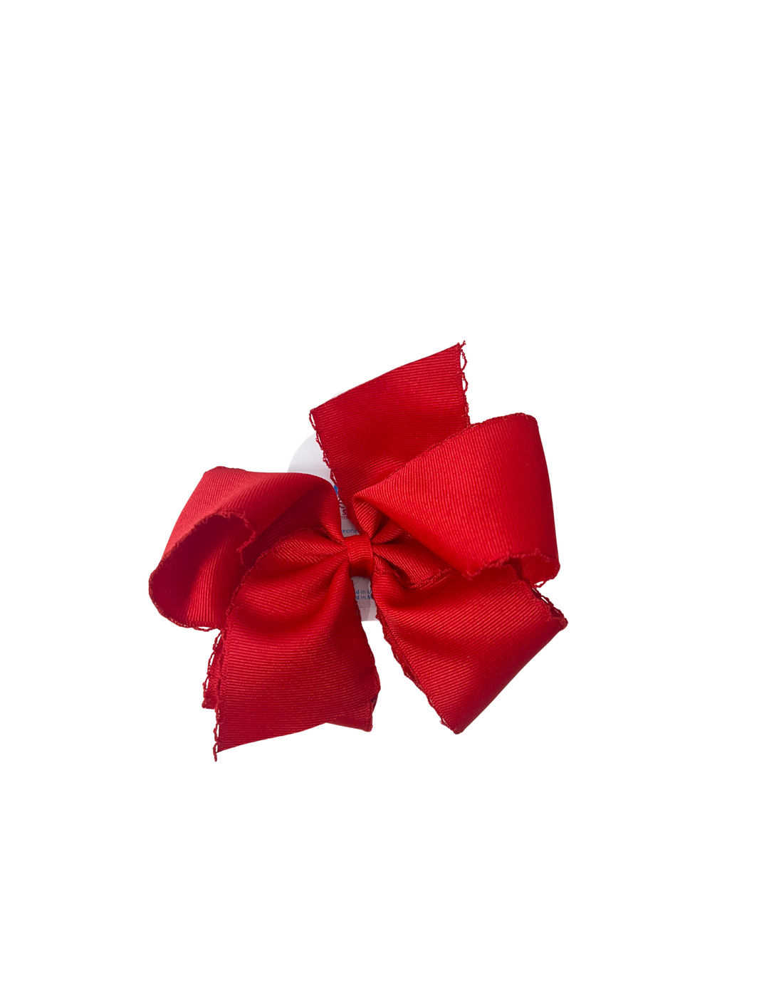 Wee Ones: King Grosgrain Hair Bow with Matching Moonstitch Edge