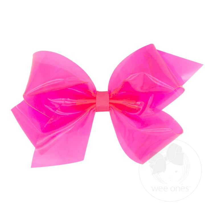 Wee Ones: Medium WeeSplash Colored Swim Bow with Plain Wrap