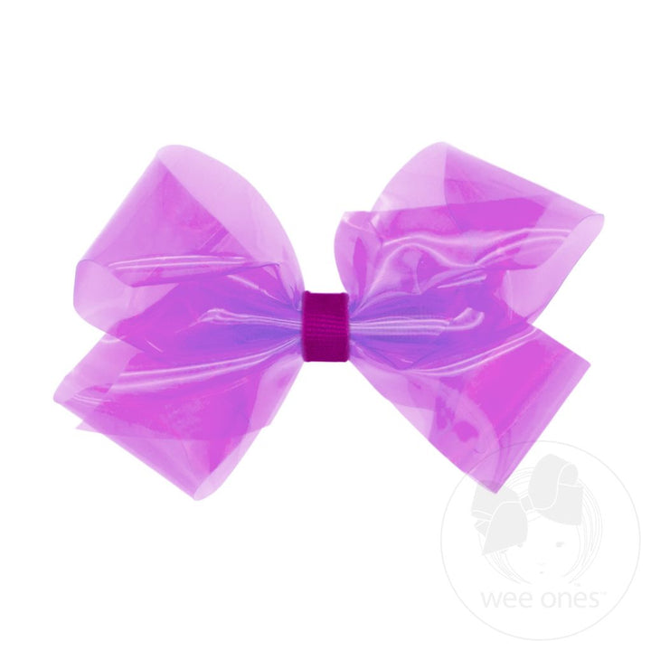 Wee Ones: Medium WeeSplash Colored Swim Bow with Plain Wrap