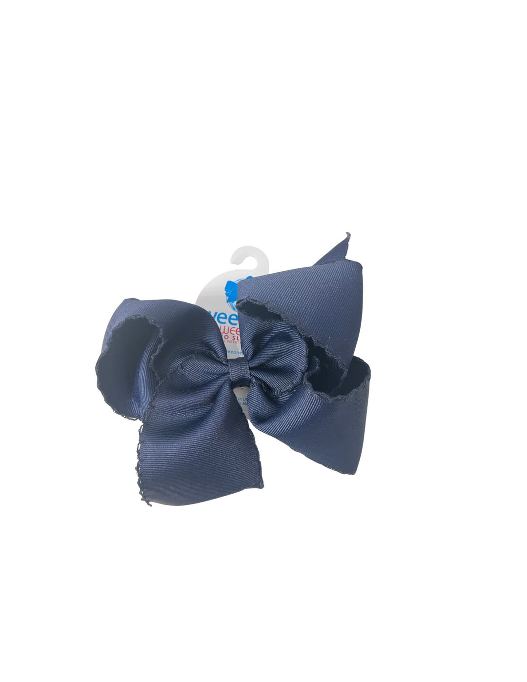 Wee Ones: King Grosgrain Hair Bow with Matching Moonstitch Edge