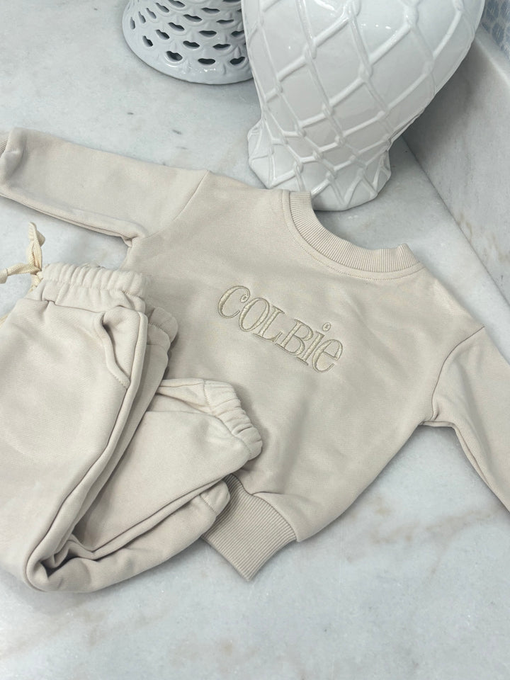 Hampton James Unisex Jogger Set - Oatmeal