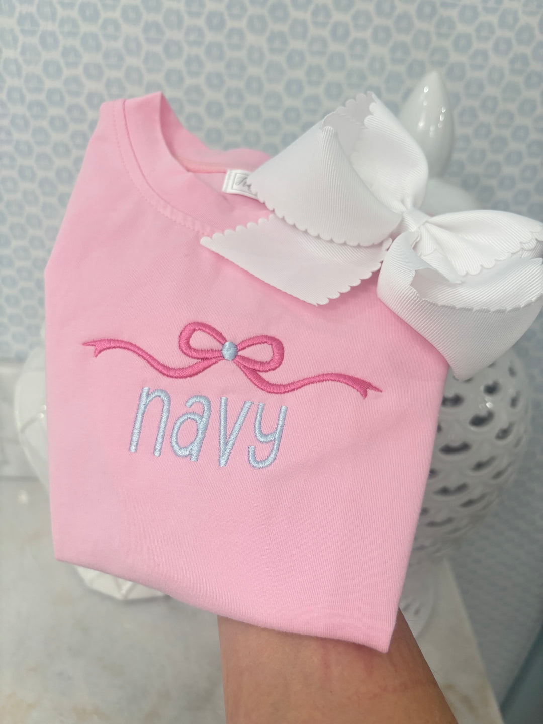 Hampton James Scalloped Cotton Bubble - Light Pink