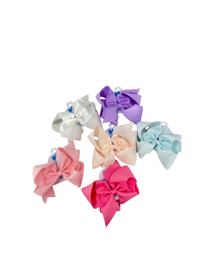 Wee Ones: King Grosgrain Hair Bow Scalloped Edge
