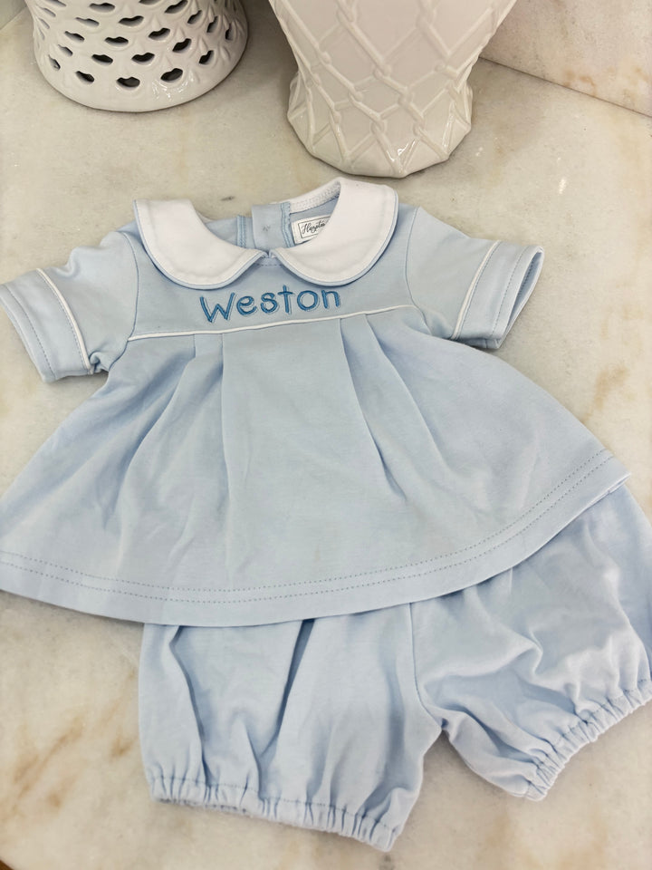 Hampton Light Blue Bloomer Set