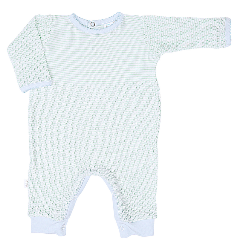Paty Knit Solid Color Romper with Pima Trim #266LSJ